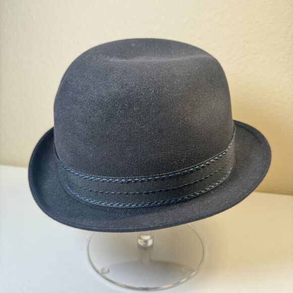 Akubra Trilby Imperial Quality Black Fedora Size 57 Pure Fur Felt - Australia